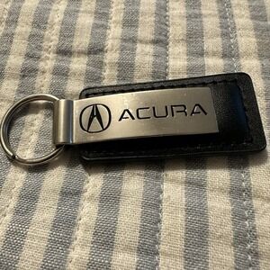 Acura Black Leather Key Fob Authentic Logo‎ Key Chain Official Licensed